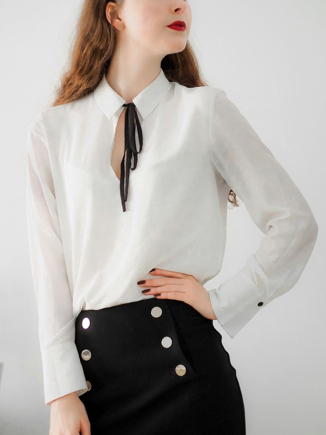 Poplin Shirt & Tie — Cotton poplin · White