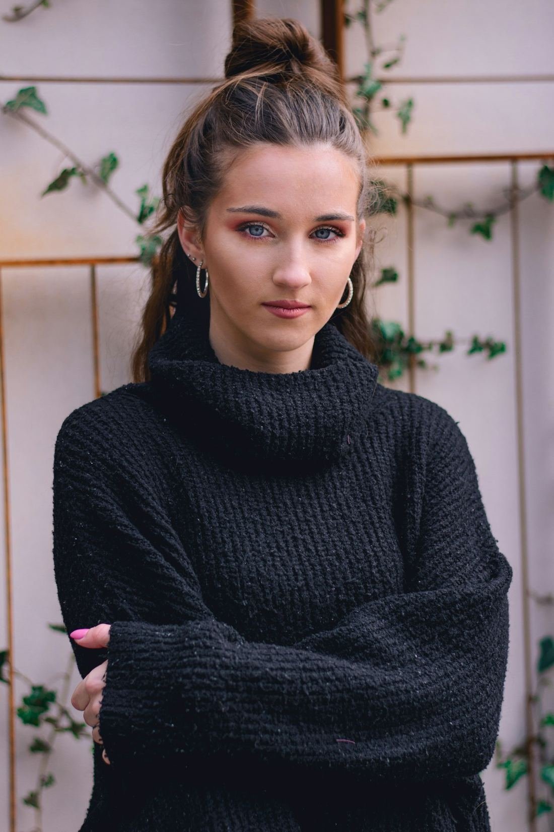 Ribbed Turtleneck — Merino · Carbon